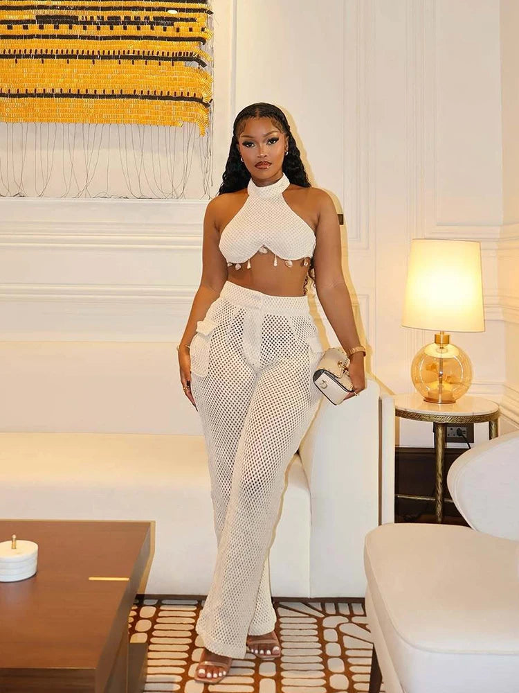 סט טופ ומכנס דגם כוכב