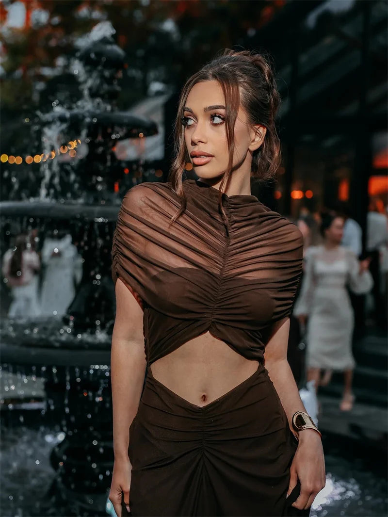 שמלת מקסי אביבת דגם נטשה