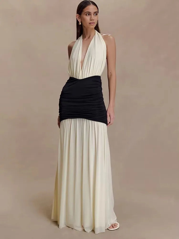 שמלת מקסי גב חשוף דגם מירן