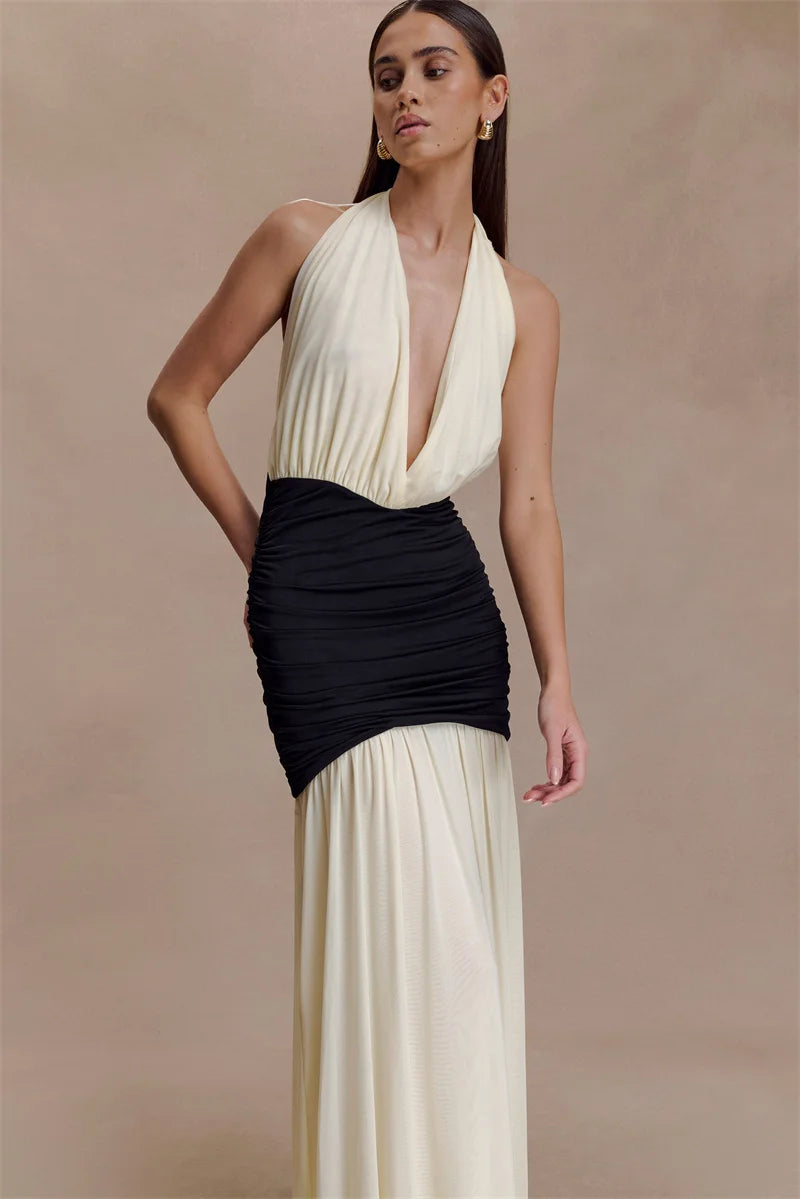 שמלת מקסי גב חשוף דגם מירן