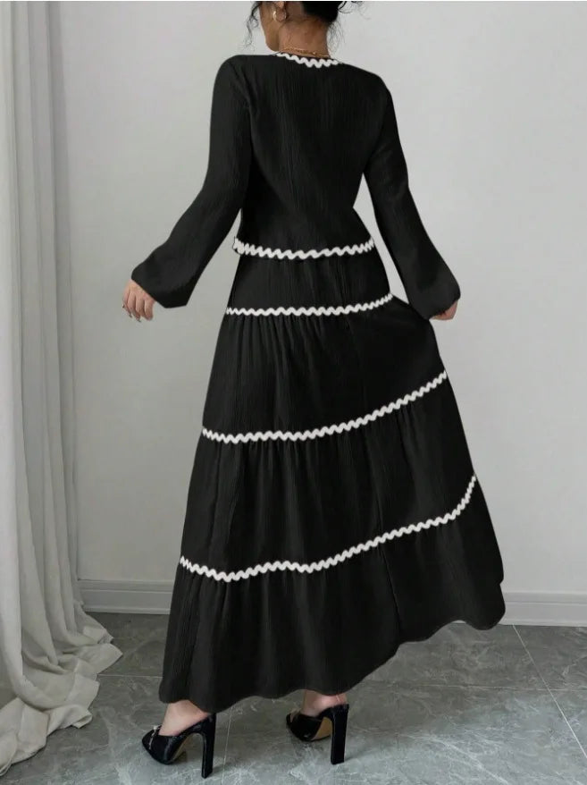 סט חצאית חורפי דגם שנהב