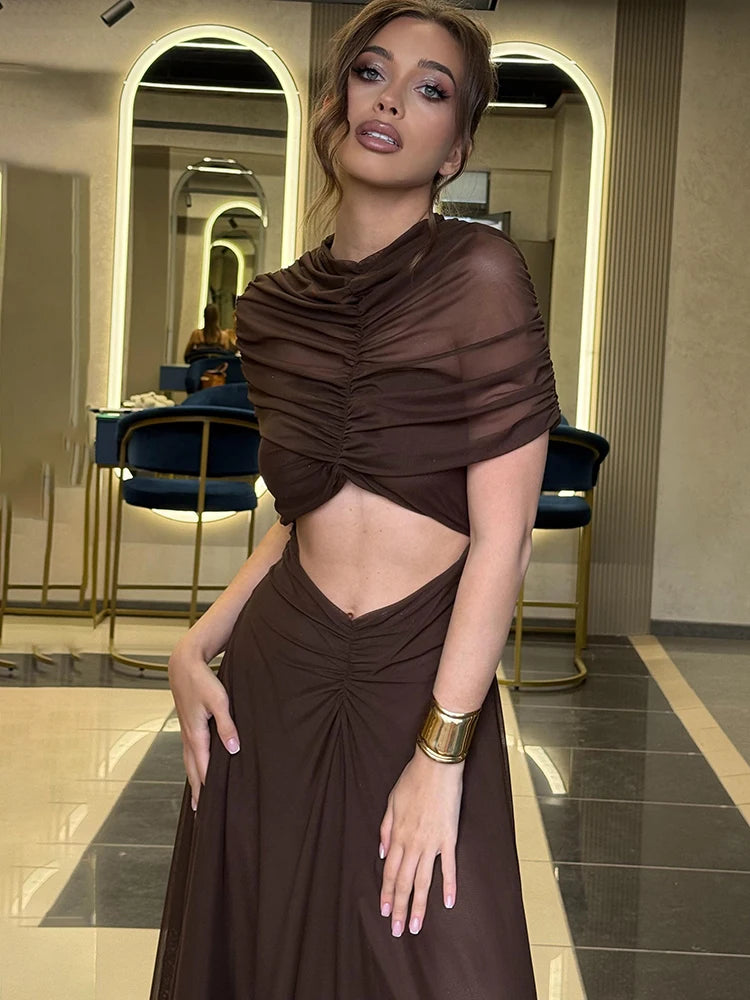 שמלת מקסי אביבת דגם נטשה