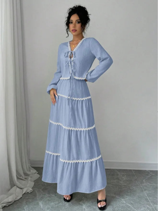 סט חצאית חורפי דגם שנהב