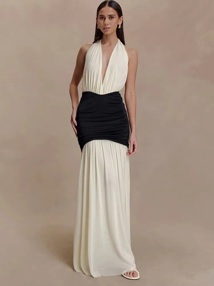 שמלת מקסי גב חשוף דגם מירן